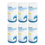Disinfecting Wipes, 8" x 7", Lemon Scent, 6/75s 